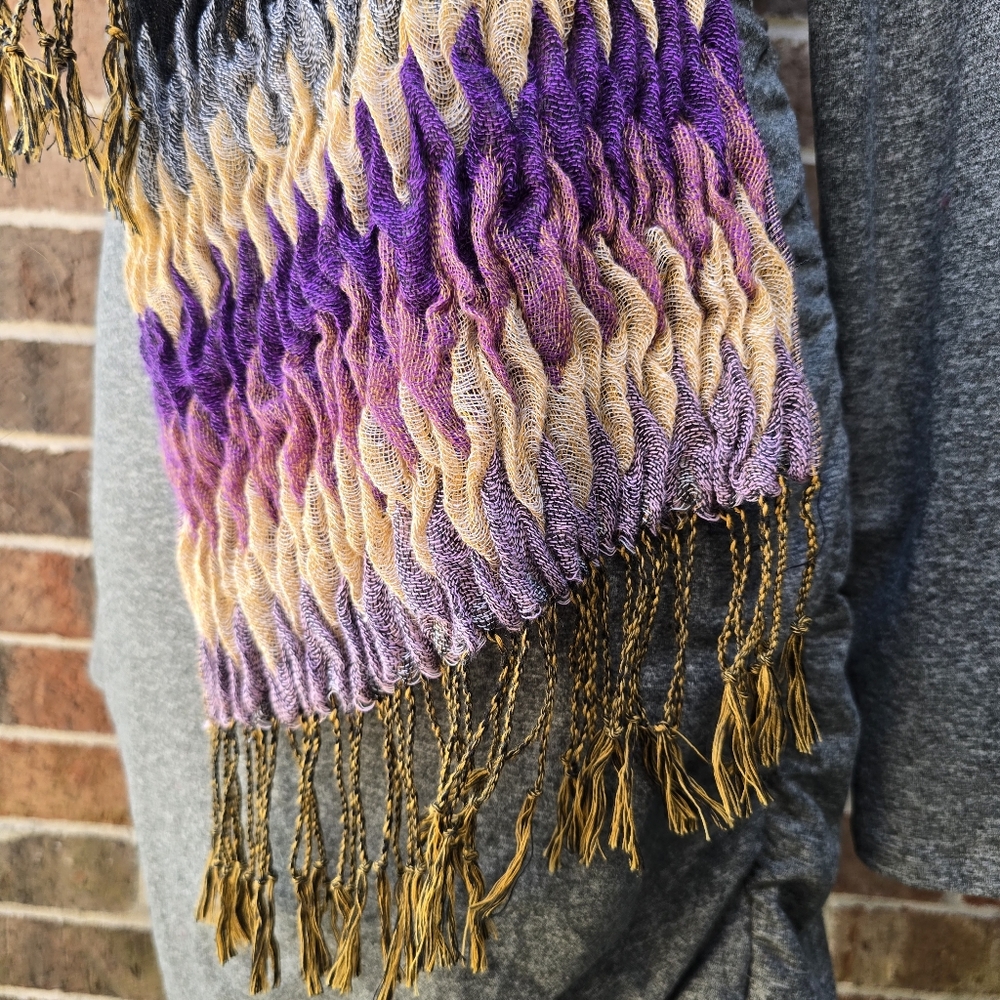 Again Chic Multicolor Chevron Scarf - Picture 3 of 9